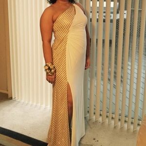 one shoulder prom dress